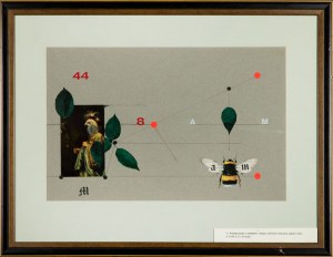 Kazimierz Mikulski (1918 Cracovie - 1998 Cracovie), Composition avec insecte II