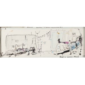 Henryk Cześnik (b. 1951, Sopot), Model delivery room in complex hospital no. 3, 1989