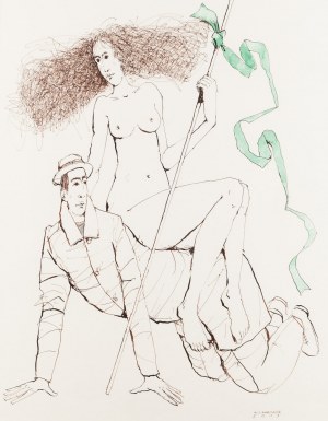 Waldemar Jerzy Marszałek (né en 1960, Dobrzyca), Femme avec un homme, 2015.