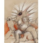 Franciszek Starowieyski (1930 Bratkówka near Krosno - 2009 Warsaw), Fight of three women for a one-eyed hussy, 2007