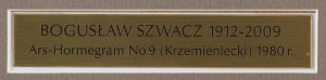 Bogusław Szwacz (1912 Leżajsk - 2009 Varšava), 