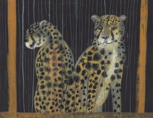 Jozef Wilkoń (b. 1930, Bogucice near Wieliczka), Leopards