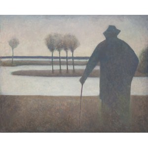 Jerzy Mierzejewski (1917 Karaków - 2012 Varšava), Krajina s člověkem, 2002