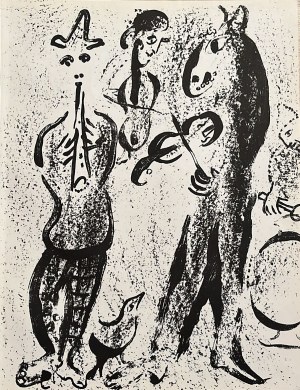 Marc Chagall ( 1887 - 1985 ), Akrobaci, 1963