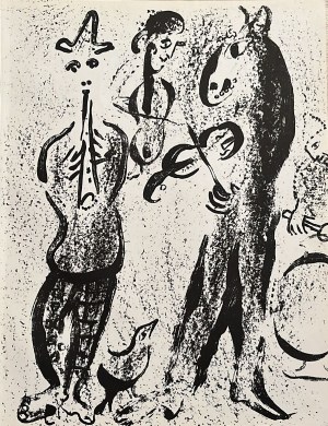 Marc Chagall ( 1887 - 1985 ), Akrobati, 1963