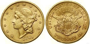 Spojené státy americké (USA), $20, 1864 S, San Francisco
