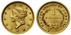 États-Unis d'Amérique (USA), 1 dollar, 1854, Philadelphie