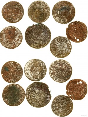 Poľsko, sada 7 mincí (dobové falzifikáty)