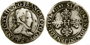 Pologne, franc, 1583 B, Rouen