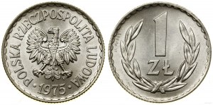 Pologne, 1 zloty, 1975, Varsovie