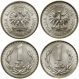 Polonia, 2 x 1 zloty, Varsavia
