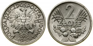 Pologne, 2 zlotys, 1960, Varsovie