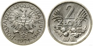 Polonia, 2 zloty, 1971, Varsavia