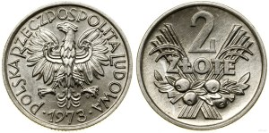 Pologne, 2 zlotys, 1973, Varsovie