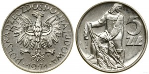 Pologne, 5 zlotys, 1971, Varsovie