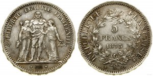 Francja, 5 franków, 1875 A, Paryż
