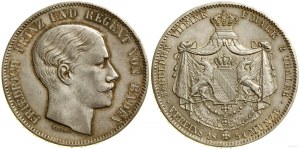 Nemecko, dva doláre = 3 1/2 guldenov, 1854