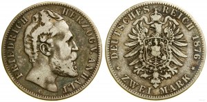 Nemecko, 2 marky, 1876 A, Berlín