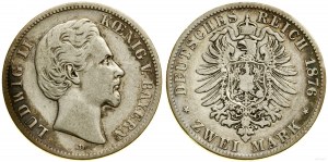 Niemcy, 2 marki, 1876 D, Monachium