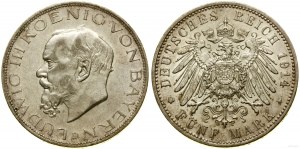 Germania, 5 marchi, 1914 D, Monaco di Baviera