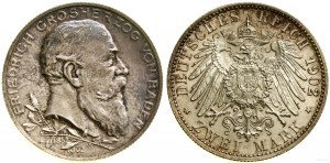 Německo, 2 marky, 1902, Karlsruhe