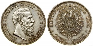 Německo, 2 marky, 1888 A, Berlín