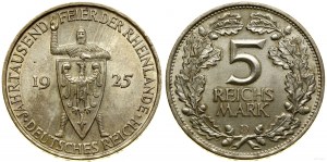 Niemcy, 5 marek, 1925 D, Monachium
