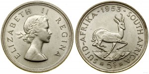 Sudafrica, 5 scellini, 1953, Pretoria