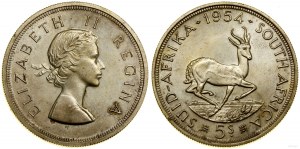 Južná Afrika, 5 šilingov, 1954, Pretória