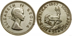 Republika Południowej Afryki, 5 szylingów, 1957, Pretoria
