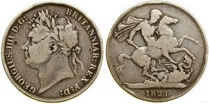 Veľká Británia, koruna, 1821, Londýn