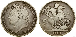 Velká Británie, koruna, 1822, Londýn