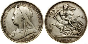 Veľká Británia, koruna, 1897, Londýn