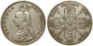 Royaume-Uni, 4 shillings (2 florins), 1889, Londres