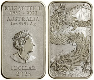 lingotti d'argento, lingotto da collezione, 2023 P, Perth