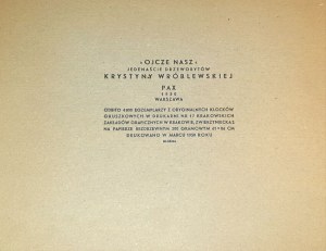 WRÓBLEWSKA - OJCZE NASZ wyd.1950 - portfolio of 11 woodcuts