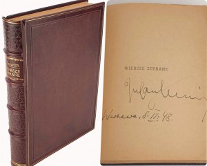 TUWIM- WIERSZE ZEBRANE publ. 1946 autographe de l'auteur