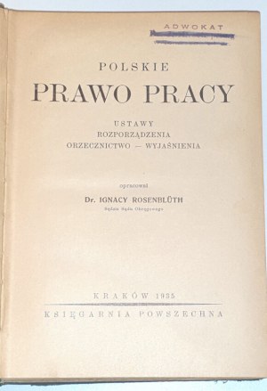 ROSENBLUTH - PRAWO PRACY