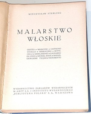 STERLING- MALARSTWO WŁOSKIE. OPRAWA WYDAWNICZA