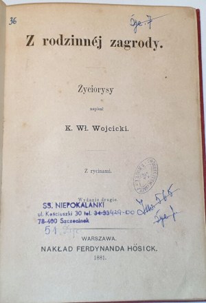 WOJCICKI-ŻYCIORYSY ZNAKOMITCH KRAJOWCÓW vol.1 publ. 1881 Stiche OPTIONS