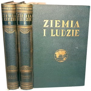 MOŚCIŃSKI, SUMIŃSKI- ZIEMIA I LUDZIE EUROPA i AZJA wyd. 1934-35. Oprawa Zjawiński