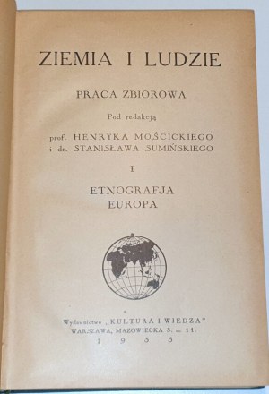 MOŚCIŃSKI, SUMIŃSKI- ZIEMIA I LUDZIE EUROPA i AZJA wyd. 1934-35. Zjawiński binding