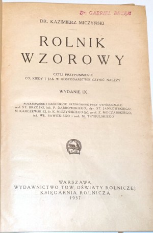 MICZYŃSKI - ROLNIK WZOROWY