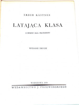 KASTNER - Létající třída vydáno 1936.