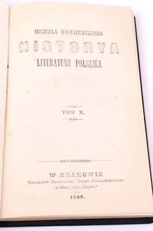 WISZNIEWSKI- HISTORYA LITERATURY POLSKIEJ Tom X