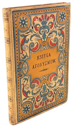 BEŁZA- LIBRO DI AFORISMI 1888 RILEGATURA