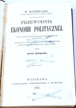 BAUDRILLART-FÜHRER ZUR POLITISCHEN WIRTSCHAFT 1867