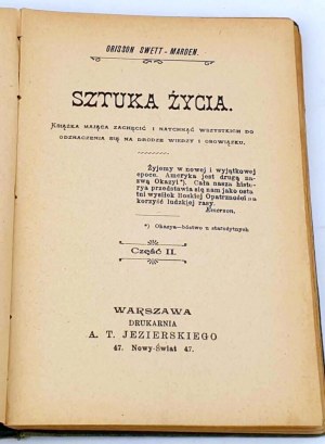 SWETT-MARDEN - SZTUKA ŻYCIA 1902