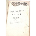 KLUK - DYKCYONARZ ROŚLINNY T. I-III [komplet] 1805-1808, 1788
