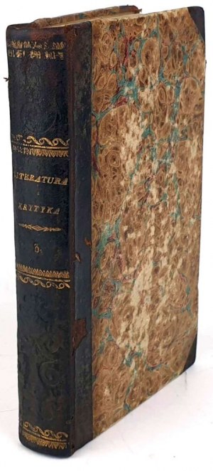 GRABOWSKI - LITERATURE AND CRITICS part 3, Vilnius 1838